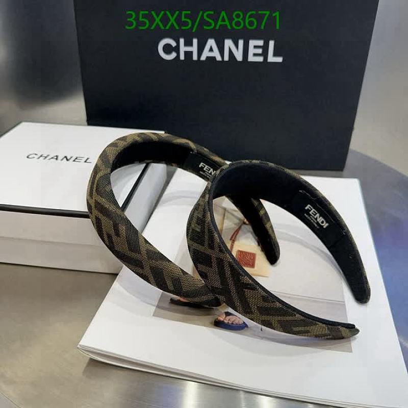 Fendi Headband with Iconic FF Pattern - Stylish Hair Accessory