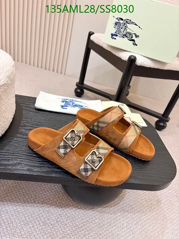 Burberry Women's Suede & Silk Double Strap Slides - EU 35-45