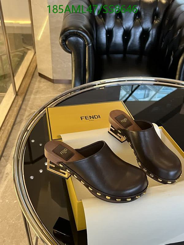 Products 25 Fendi Women's Calf Leather Clogs - Brown, EU 35-43, 4cm Heel