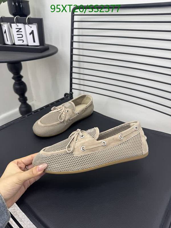 Miu Miu Women's Mesh & Suede Boat Shoes - Beige