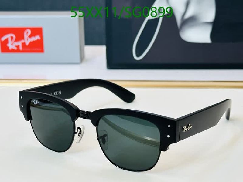 Ray-Ban Clubmaster Sunglasses - Black Frame, Green Lens
