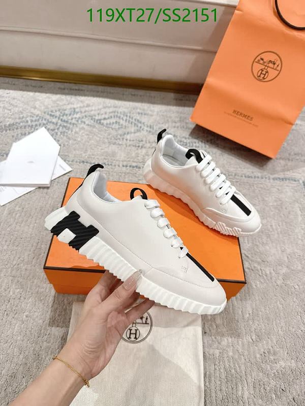 Hermès Men's Low-Top Calf Leather Sneakers - White