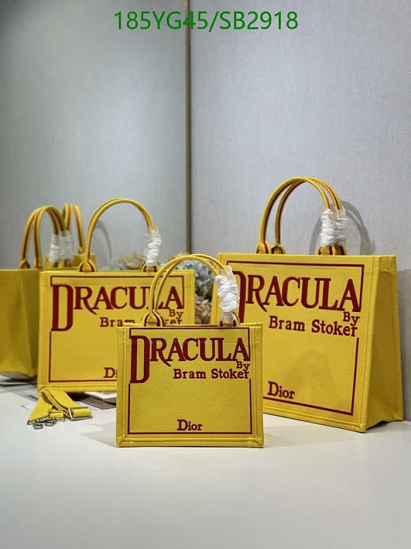 Dior "Dracula by Bram Stoker" Canvas Tote Bag - Yellow