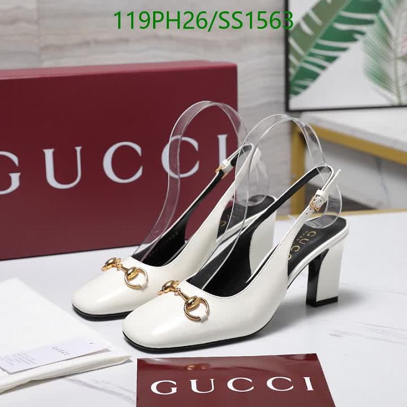 Gucci Women's White Slingback Block Heels - Leather