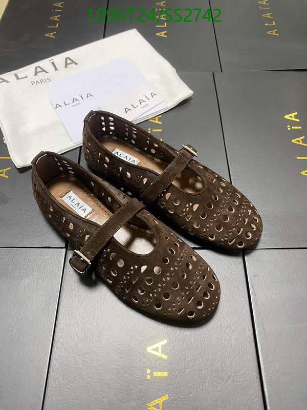 Alaia Women's Brown Suede Mary Jane Ballet Flats EU 35-42