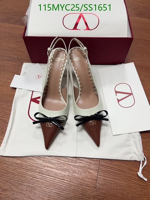Valentino Women's Sheepskin Slingback Pumps with Bow Detail