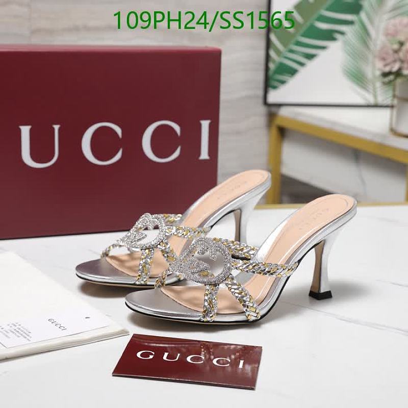 Gucci Women's Silver Embellished Strappy Heeled Mules - EU 35-42