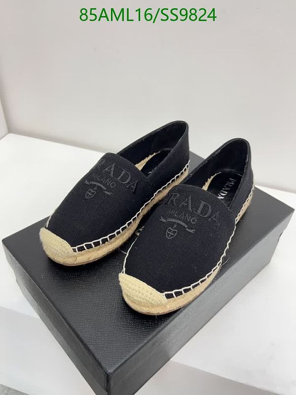Prada Women's Black Canvas Espadrille Flats - EU 35-41