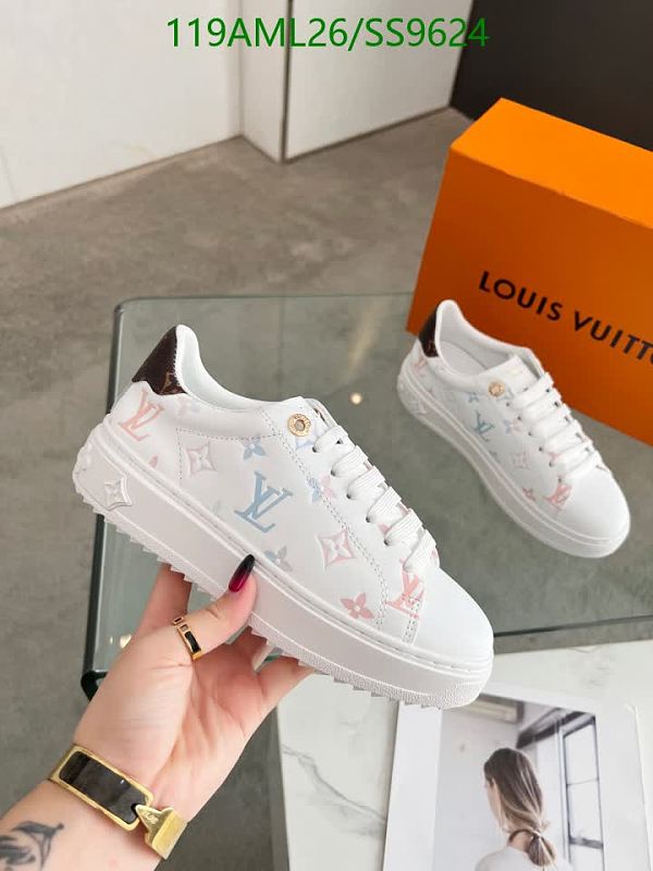 Louis Vuitton Women's White Canvas & Cowhide Sneakers - EU 35-45