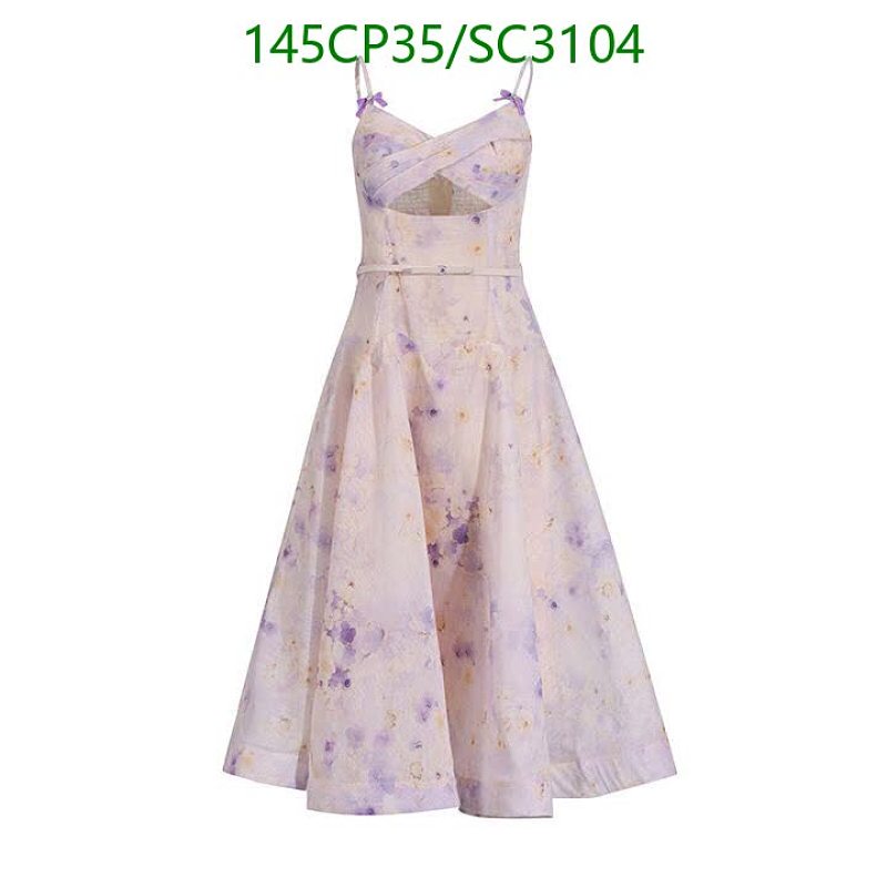 Zimmermann Floral Print Cutout Midi Dress with Belt