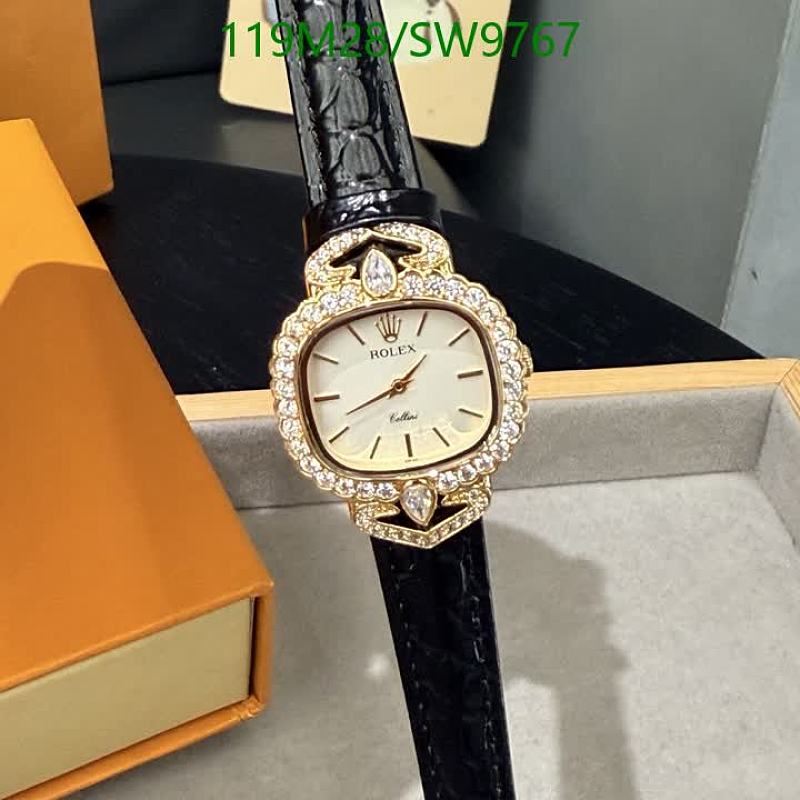 Rolex Cellini Women's Gold-Tone Quartz Watch with Diamond Bezel