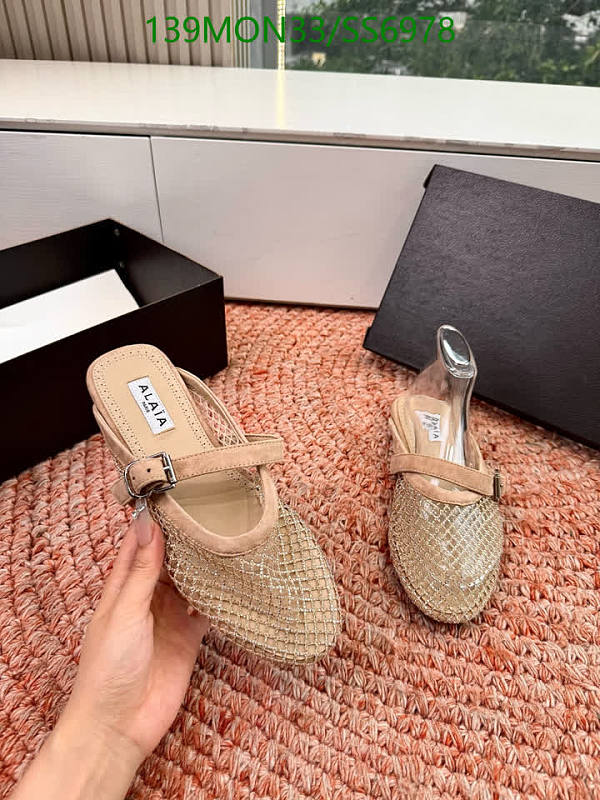 Alaia Women's Mesh Fabric Slingback Flats - EU 35-41