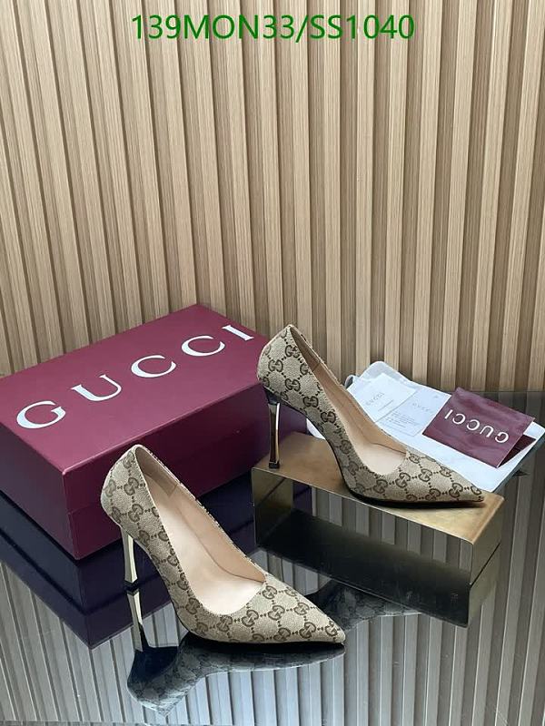 Gucci Women's GG Canvas & Leather Pointed-Toe Stiletto Pumps