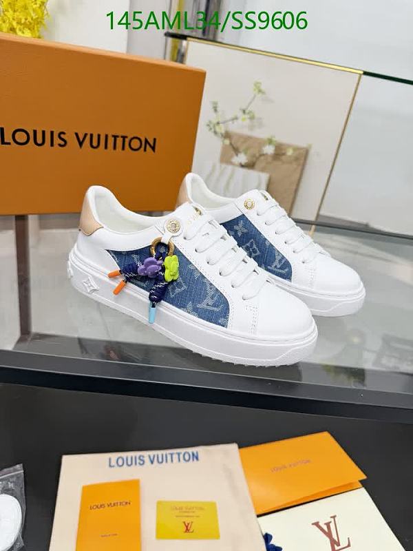 Louis Vuitton Men's White Denim Low-Top Sneakers with Charms