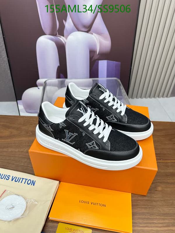 Louis Vuitton Men's Low-Top Sneakers - Black Denim and Cowhide