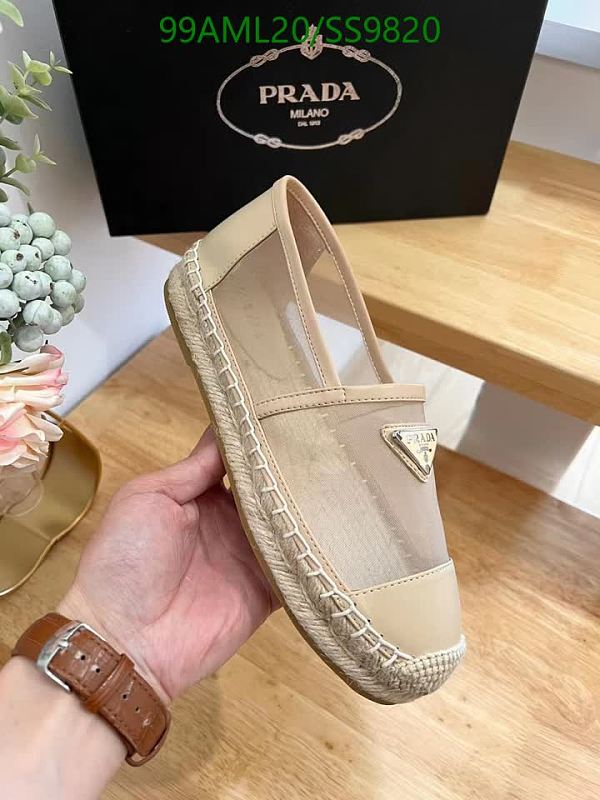 Prada Women's Espadrille Flats - Mesh & Leather - EU Sizes 35-41