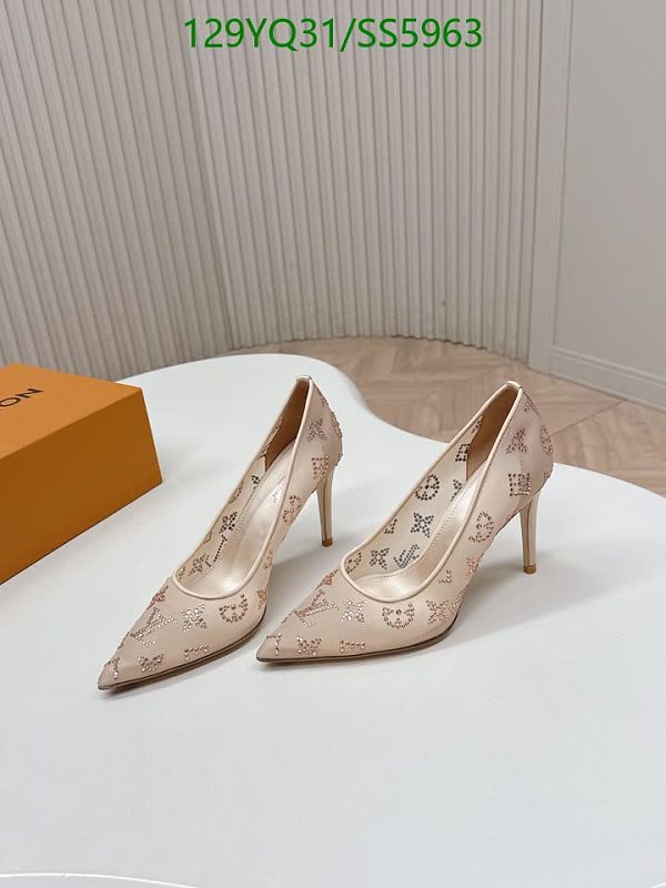 Louis Vuitton Women's Beige Mesh Pointed-Toe Heels