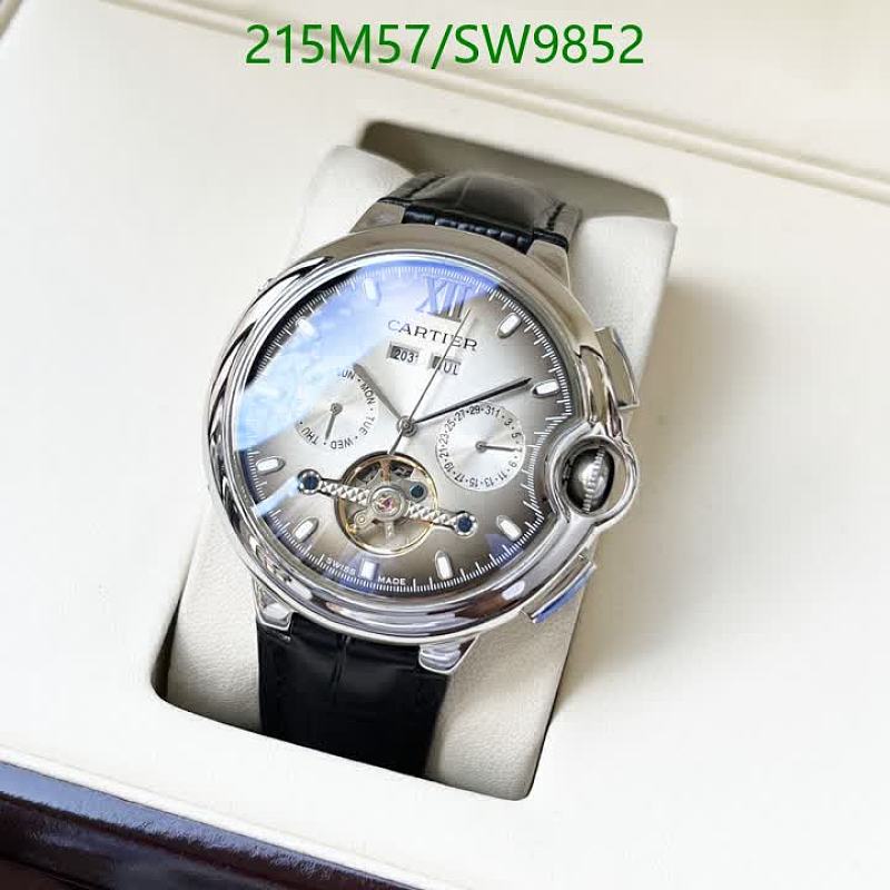 Cartier Men's Automatic Mechanical Watch with Genuine Leather Strap 4 Cartier Men's Automatic Mechanical Watch with Genuine Leather Strap