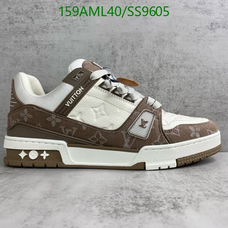 Louis Vuitton Men's LV Trainer Sneakers Brown Monogram Denim