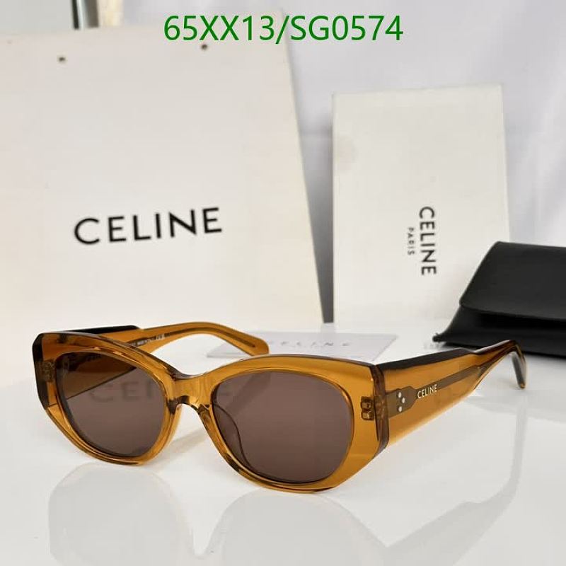 Celine SG0574 Amber Acetate Cat-Eye Sunglasses