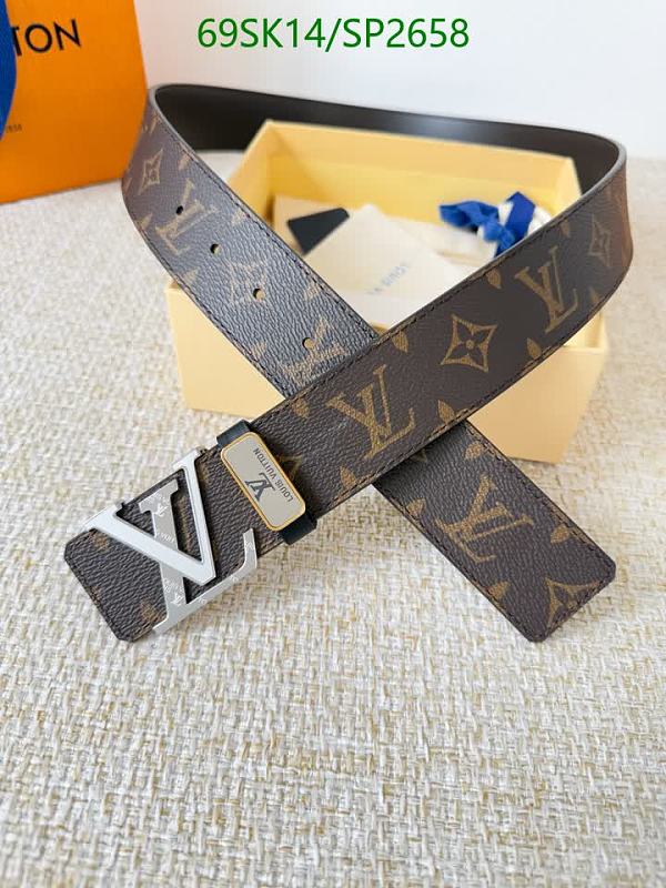 Louis Vuitton Monogram Canvas Belt with LV Initial Buckle