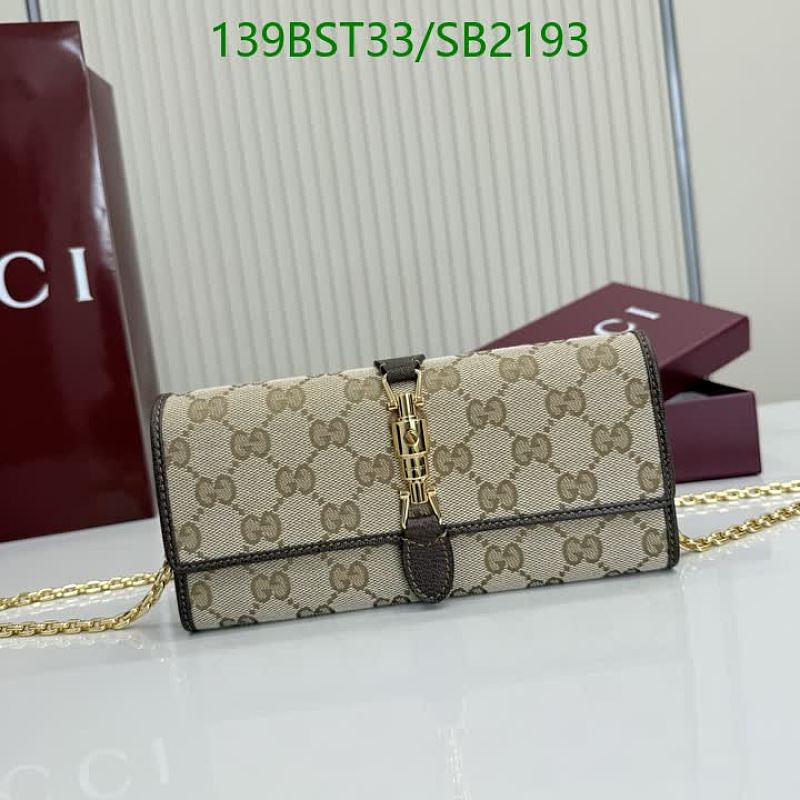 Gucci Jackie 1961 Wallet on Chain - Beige/Ebony GG Canvas