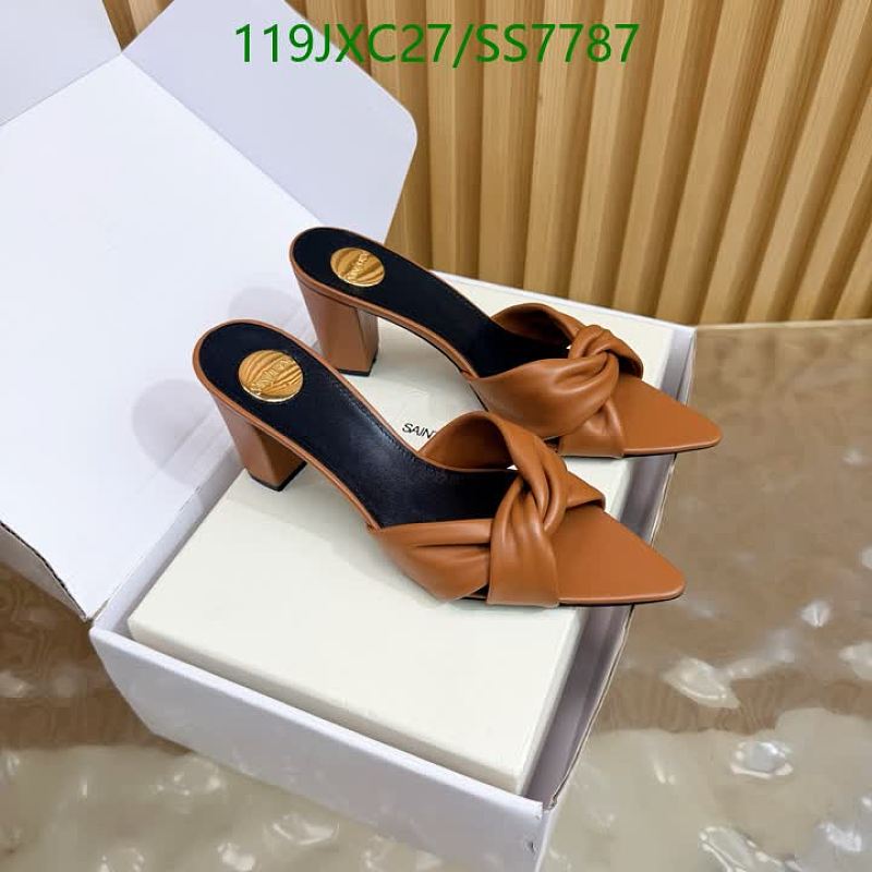 Yves Saint Laurent Women's Brown Leather Twisted Mule Heels