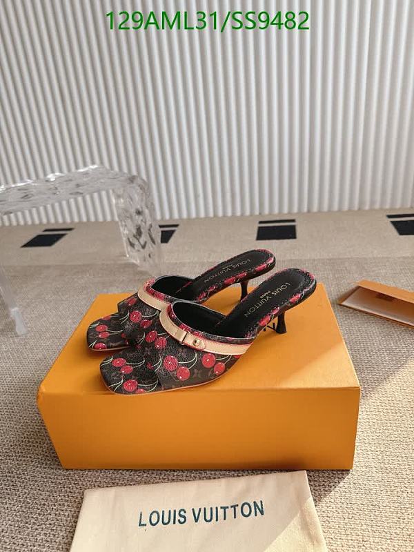 Louis Vuitton Women's Cherry Print Heeled Mules - Size EU 35-41