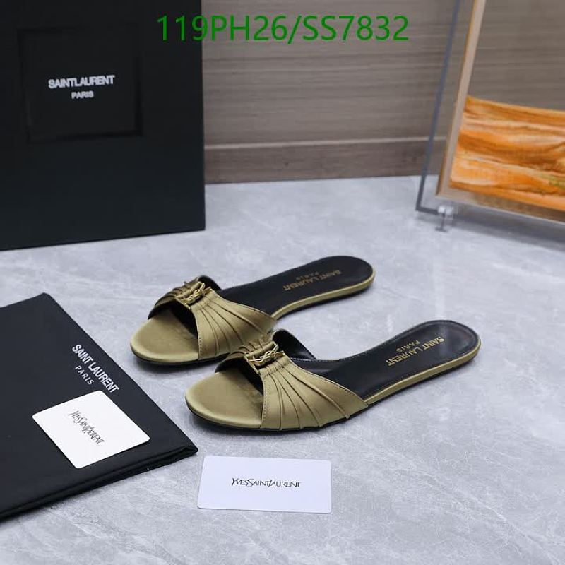 Yves Saint Laurent Women's Gold Leather Slide Sandals - EU 35-41
