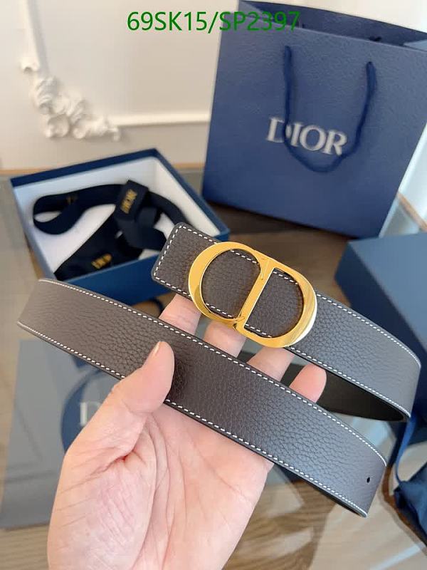 Dior Genuine Leather Belt with CD Buckle - 3.5cm Width