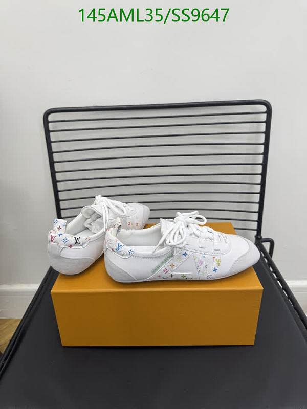 Louis Vuitton Women's White Denim & Leather Low-Top Sneakers