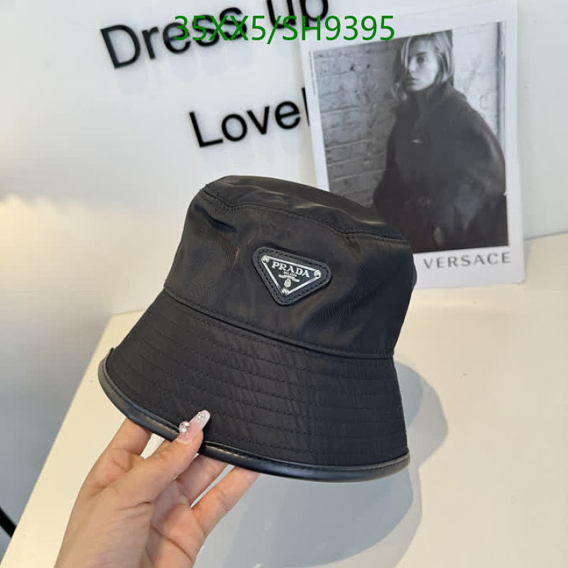 Prada Black Nylon Bucket Hat with Triangolo Logo