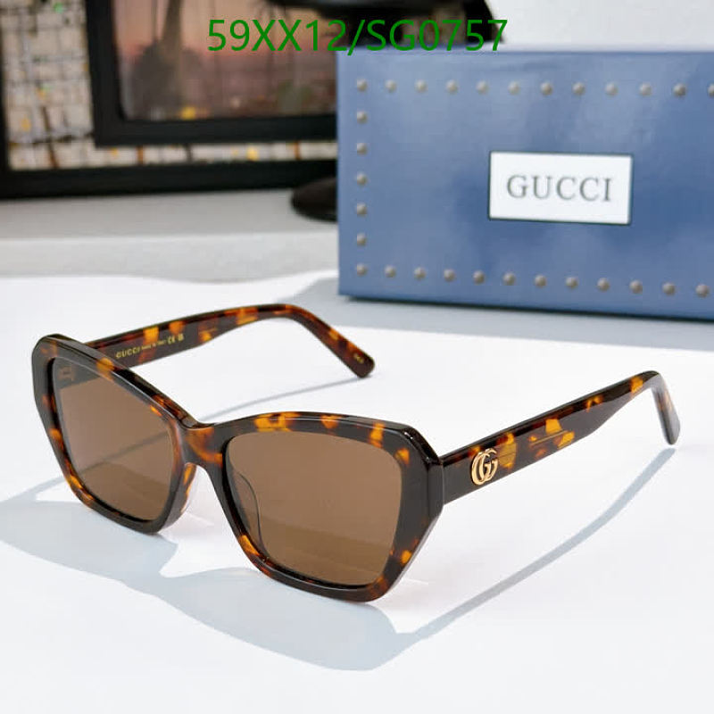 Gucci Women's Tortoiseshell Cat-Eye Sunglasses Brown Lens