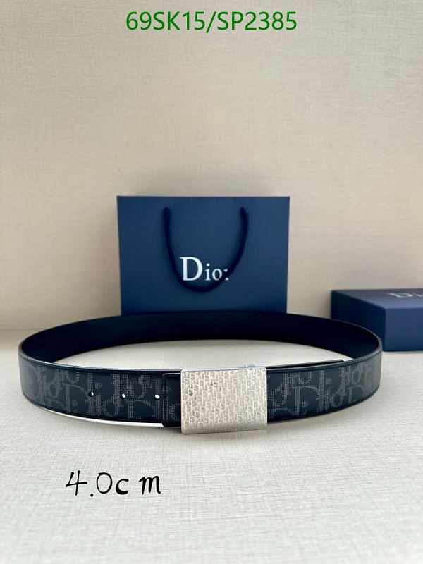 Dior Men's Reversible Belt with Monogram Buckle