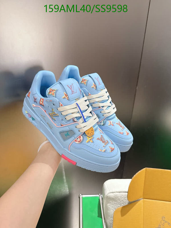 Louis Vuitton Men's Genuine Leather Sneakers - Blue