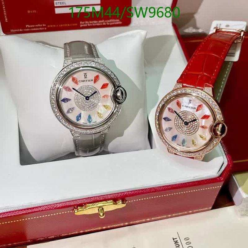 Cartier Ballon Bleu Quartz Watch - 36mm Diamond Bezel & Rainbow Dial