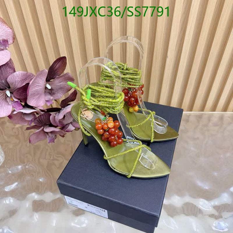 Yves Saint Laurent Women's Grape Embellished Silk & Leather Heeled Sandals