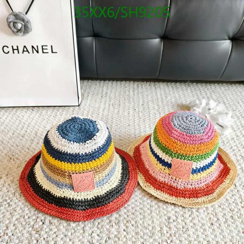 Loewe Rainbow Striped Crochet Bucket Hat