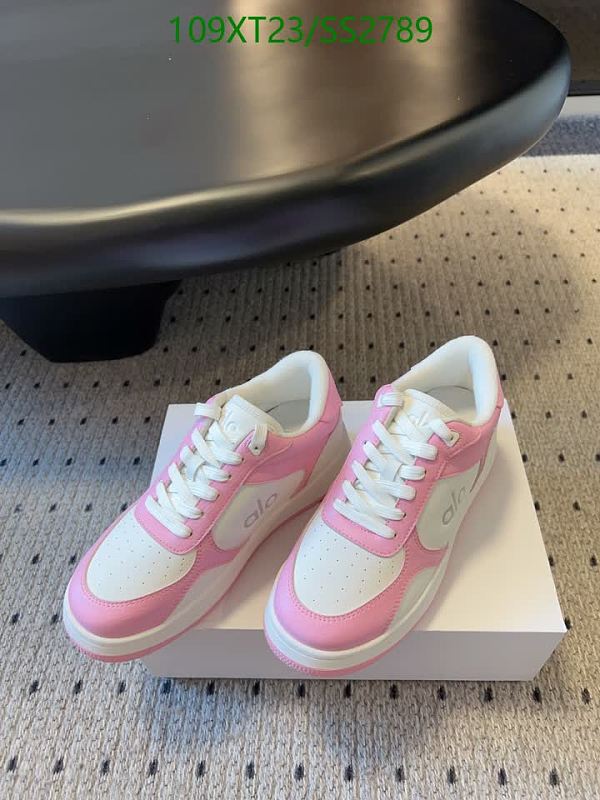 Alo Women's Pink & White Genuine Leather Low-Top Sneakers - EU 35-40