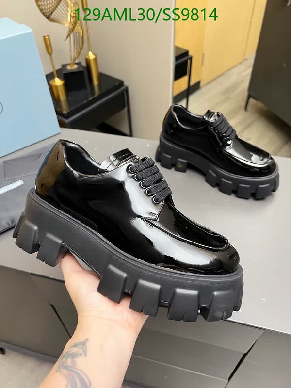 Prada Women's Black Patent Leather Platform Loafers - EU 35-44