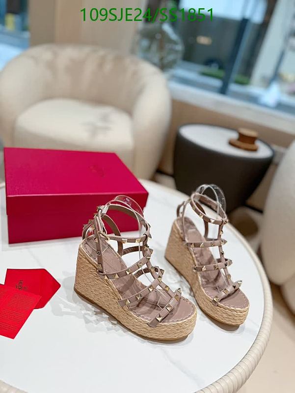 Valentino Women's Studded Espadrille Wedge Sandals