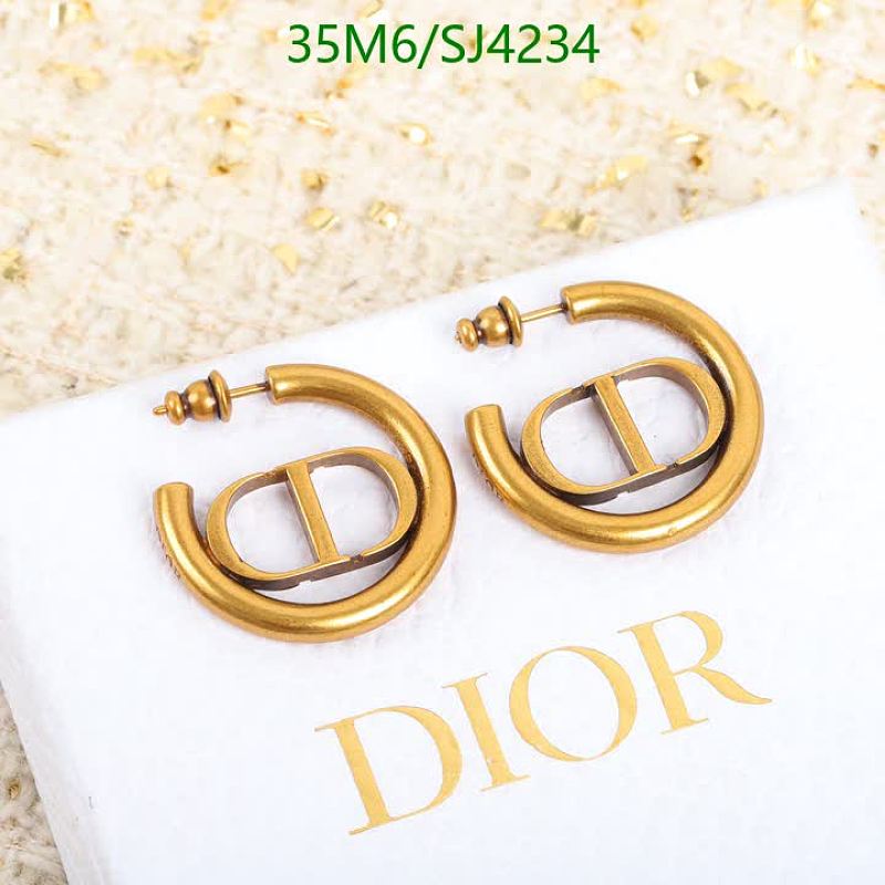 Dior CD Hoop Earrings - Gold Tone Metal