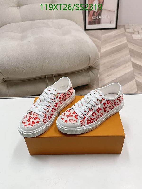 Louis Vuitton Women's Calf Leather & Sheepskin Canvas Sneakers
