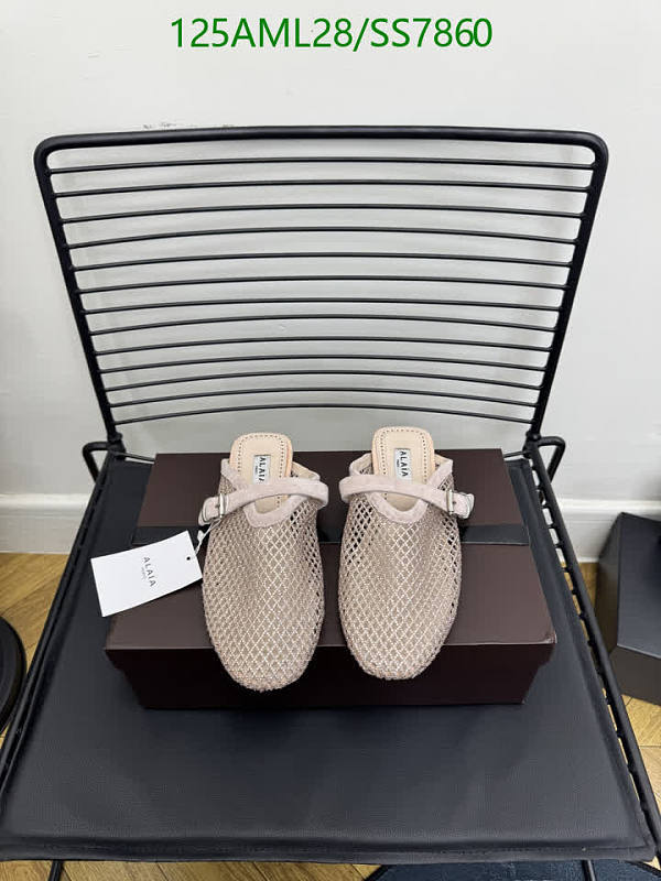Alaia Women's Mesh Mules - Sheepskin & Leather Outsole
