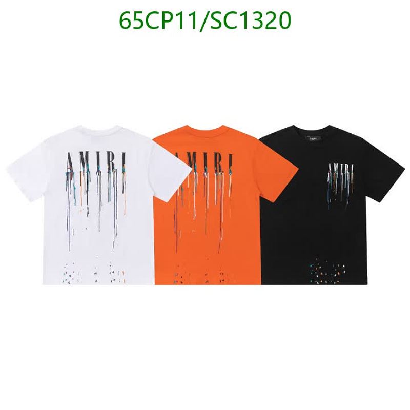 Amiri Men's Drip Paint Logo T-Shirt - Casual Short Sleeve Tee