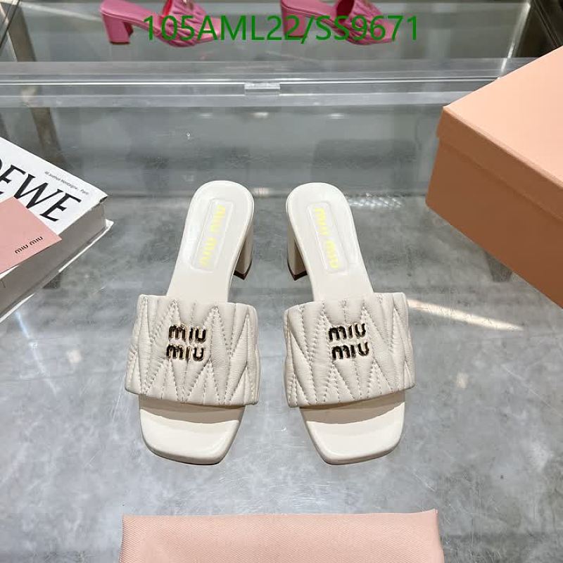 Miu Miu Women's Quilted Leather Mules - Cream, 5.5cm Heel