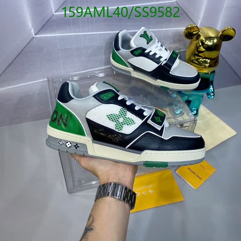 Louis Vuitton Men's Genuine Leather & Mesh Sneakers
