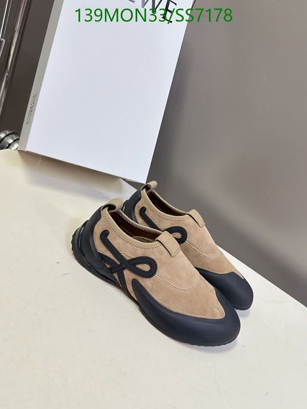 Loewe Women's Suede & Cowhide Slip-On Shoes - Beige/Navy