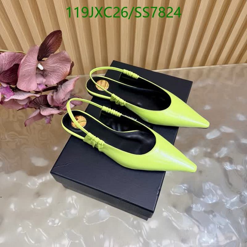 Yves Saint Laurent Women's Slingback Pointed Toe Heel Shoes - Neon Yellow