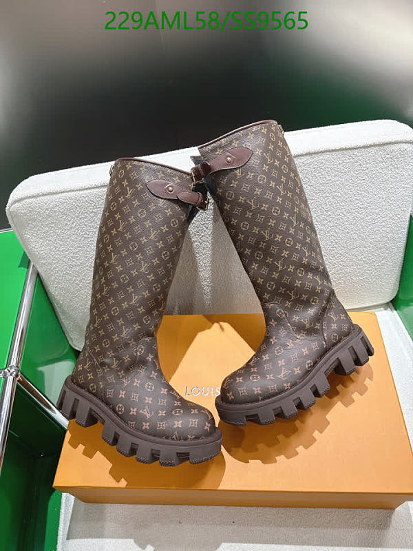 Women's Monogrammed Knee-High Boots with Chunky Soles